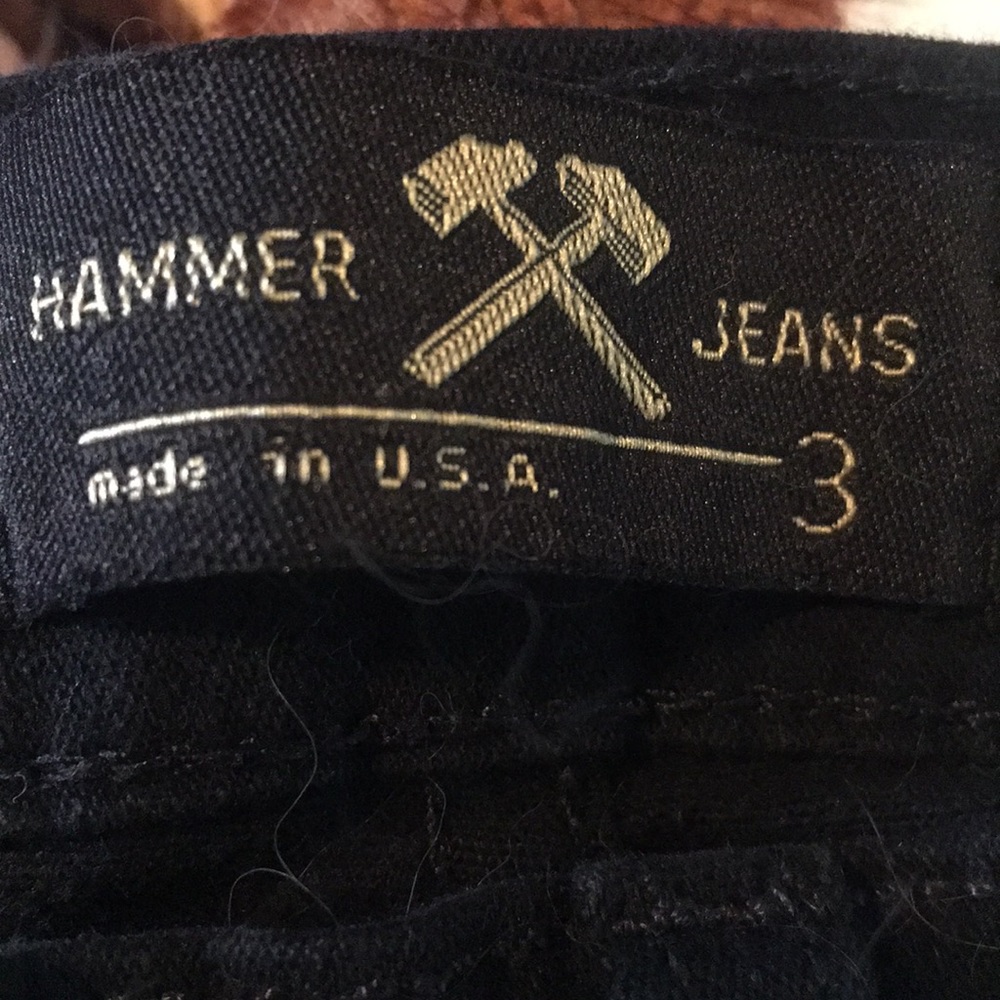 Black straight leg Hammer Jeans